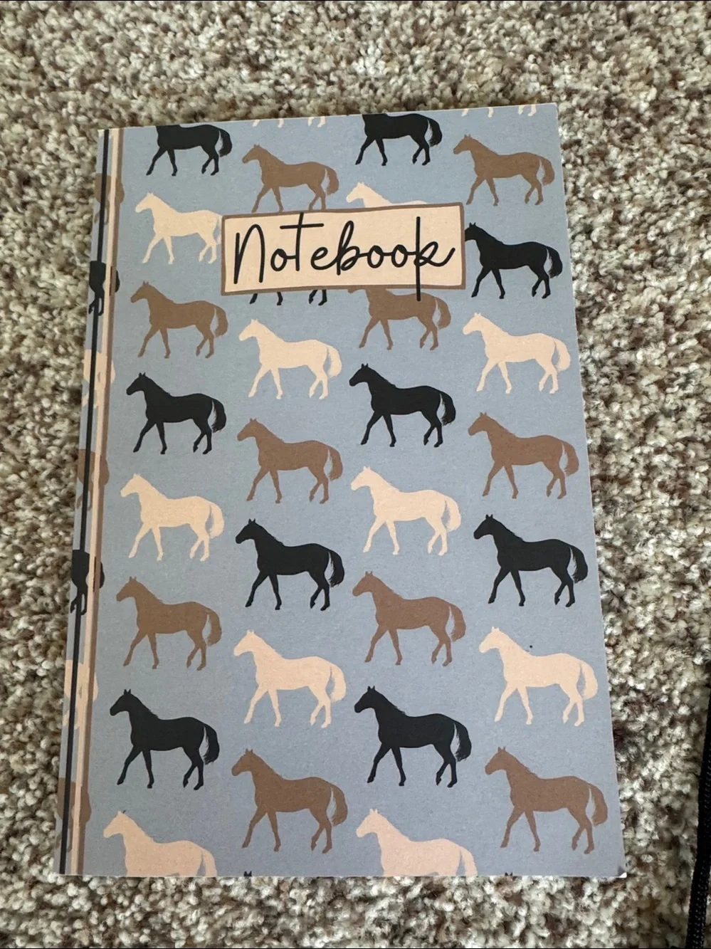 Horse themed Drawstring Backpack sticker pen bracelet notebook bundle